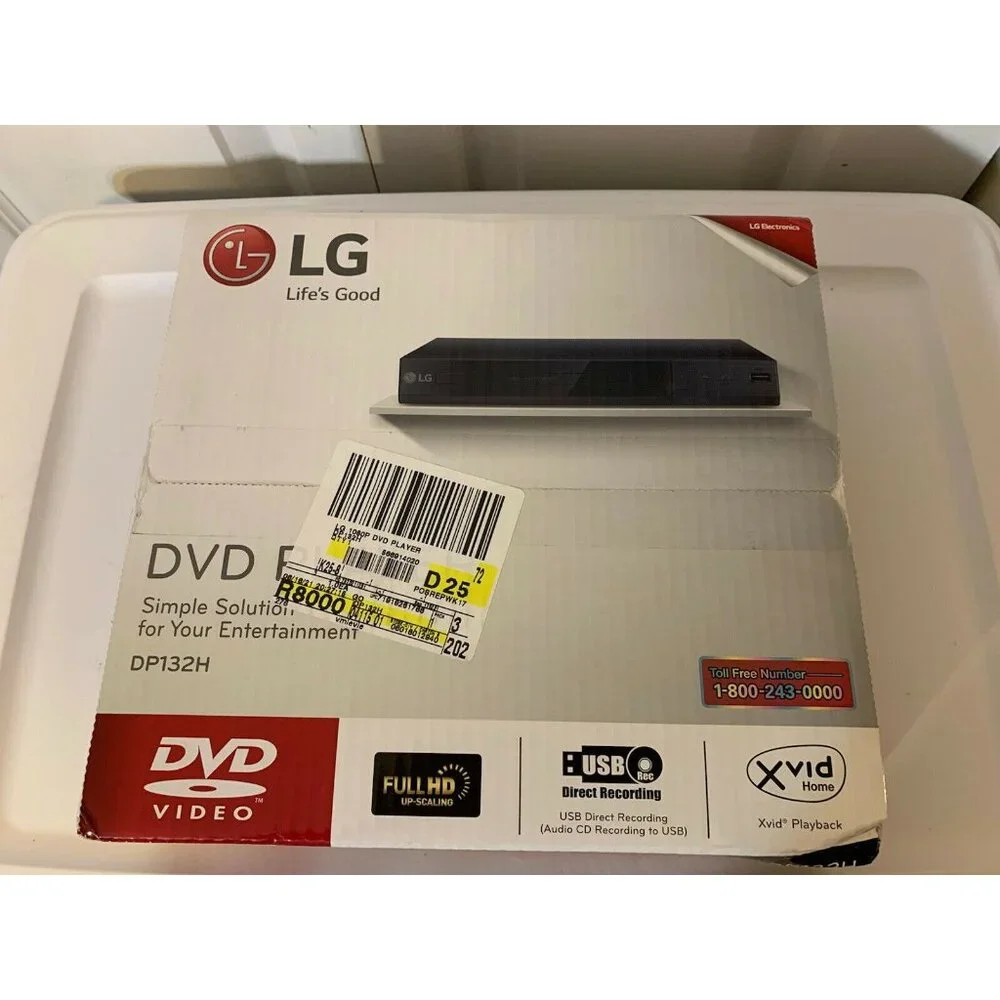 New LG DVD Player DP132H HDMI Full HD Up-Scaling USB Direct‎ Recording